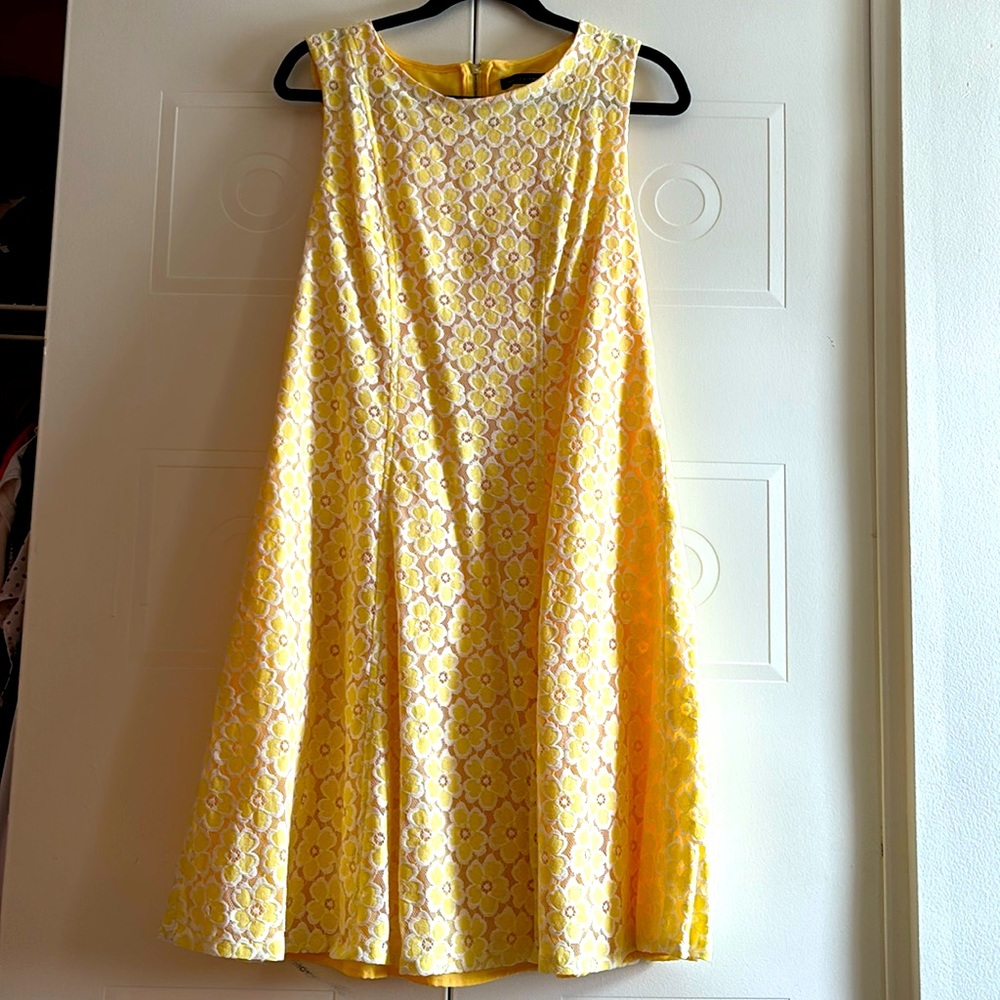 Tommy Hilfiger yellow floral dress size 14.